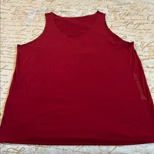 Jed North Men's Raw Hem Athletic Tank Top Red Size Large